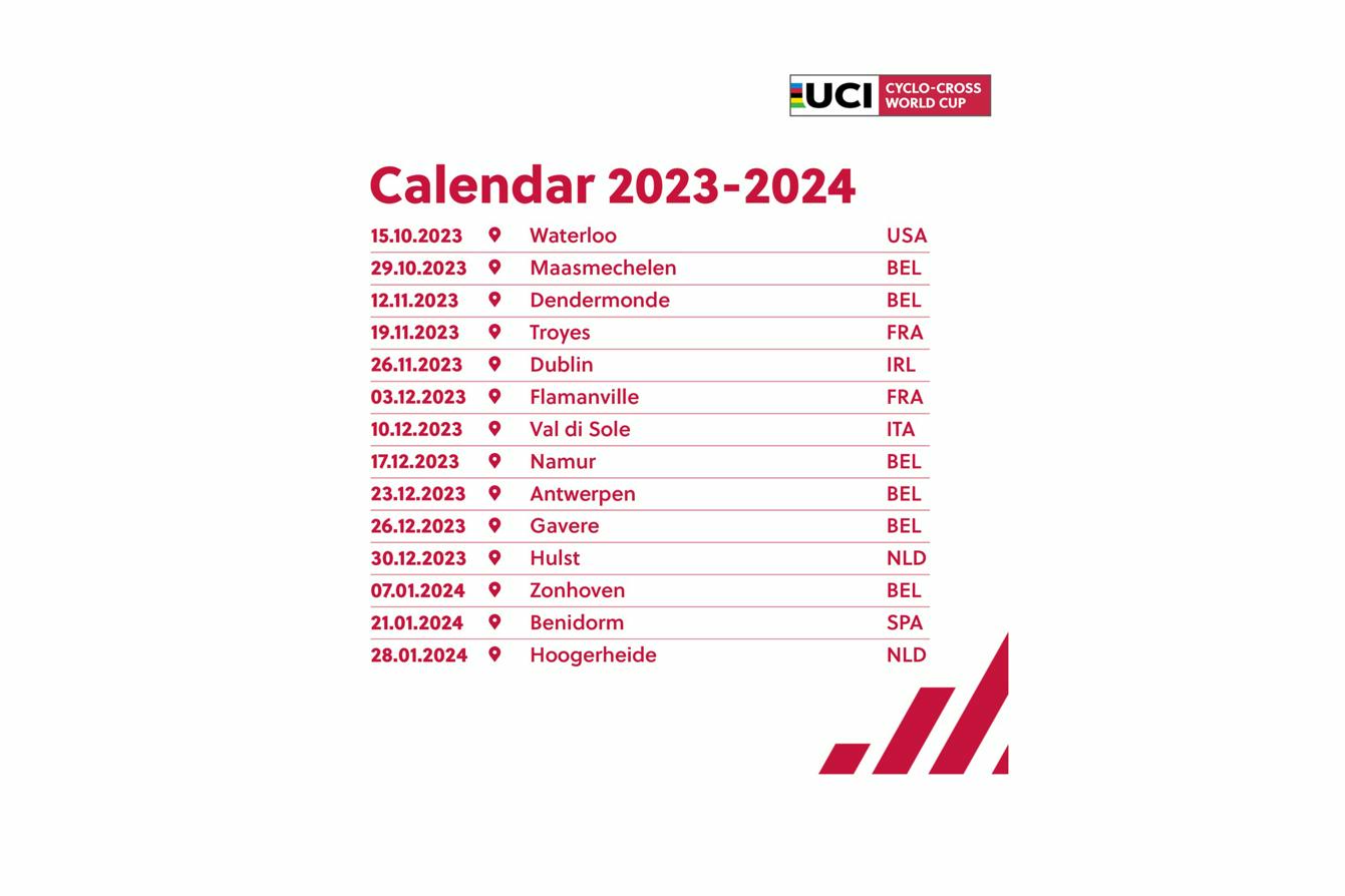 Dit is de kalender van de UCI Wereldbeker Veldrijden 20232024
